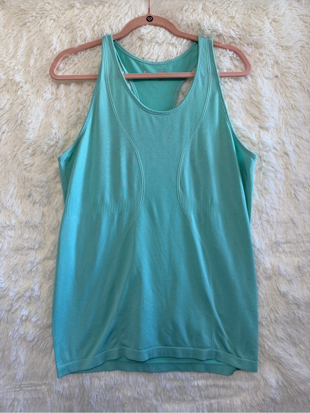 Zyia Active Womens Tank Top Size XL Teal Blue Gym Yoga Workout Racerback Running